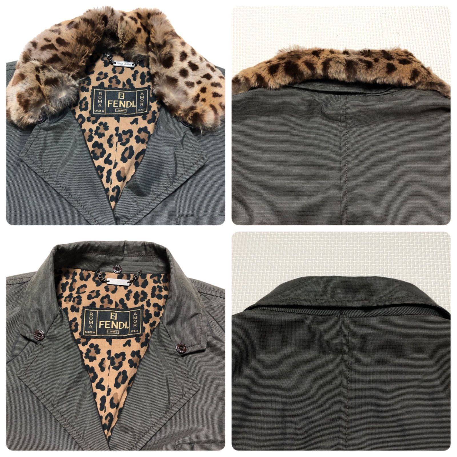 □美品□希少□FENDI フェンディ リアルファー付きシングルチェスター 