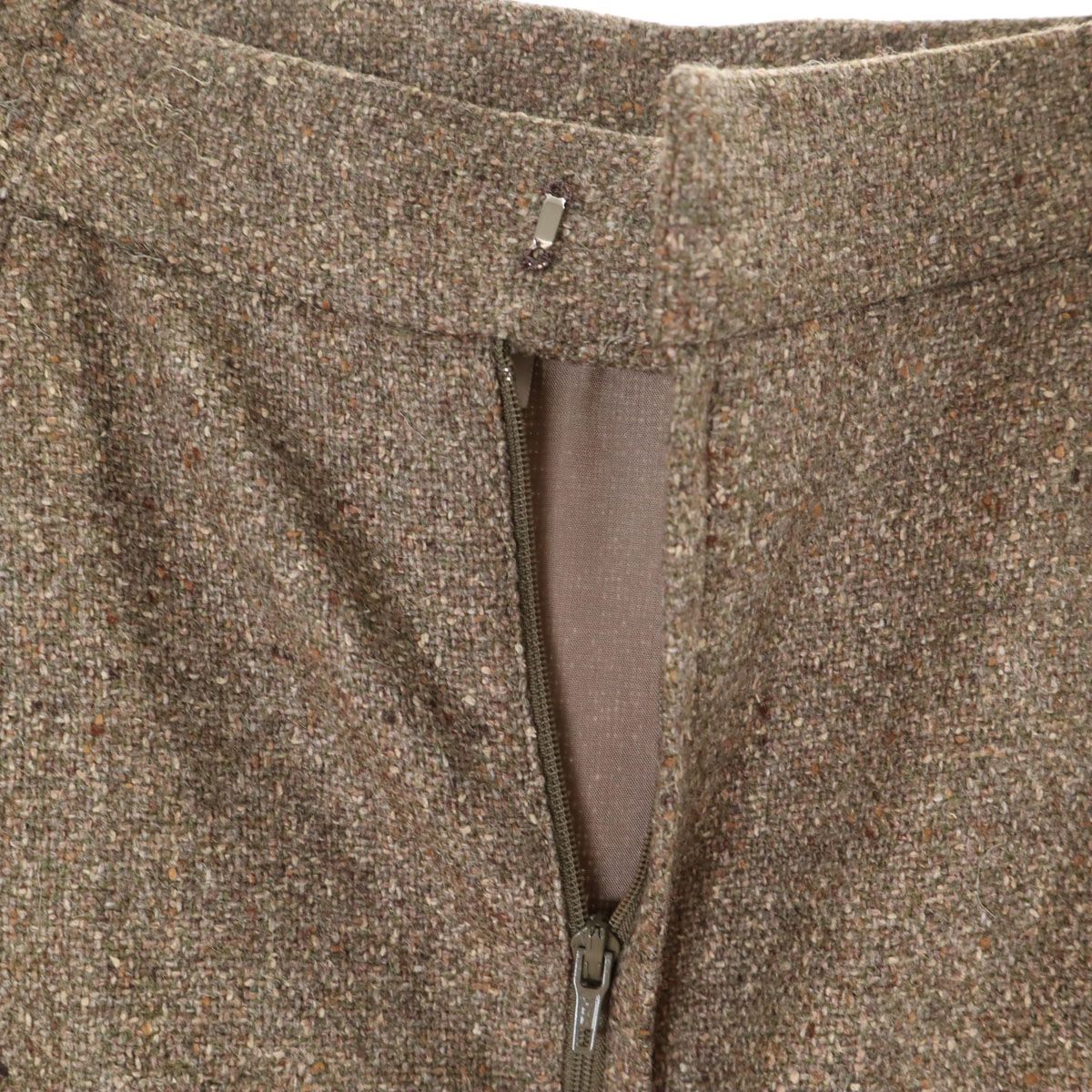  Christian Dior SPORTS クリスチャンディオールスポーツ 90 s ツイード スカートスーツ 上下 セットアップ L アッシュブラウン レディース 古着 スカートスーツ上下 ビジネススーツ