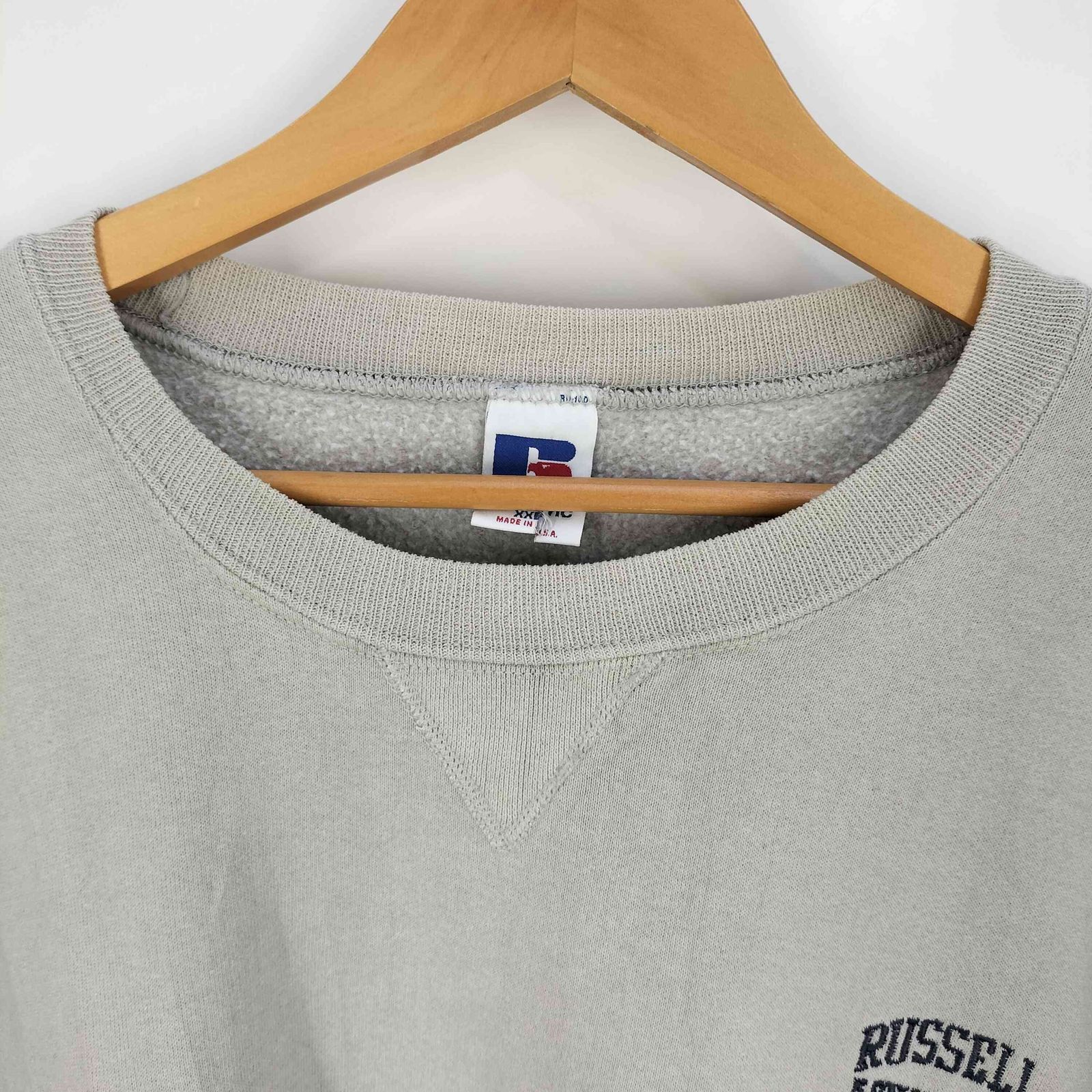ラッセルアスレチック スウェット 刺繍 90s USA製 グレー M 11806 ラッセルアスレチック スウェット 刺繍 90s USA製 グレー M 11806