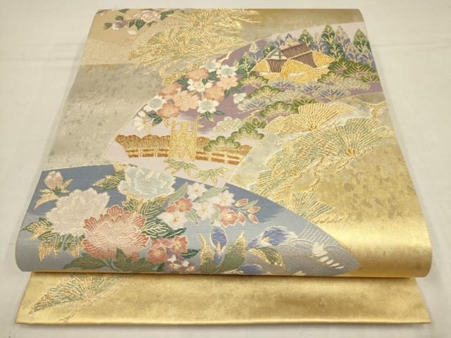 たえぽよ様　AO-4497 洒落袋帯 小千谷紬の寄せ柄 絣柄 正絹 たえぽよ様 AO-4497 洒落袋帯 小千谷紬の寄せ柄 絣柄 正絹 洒落