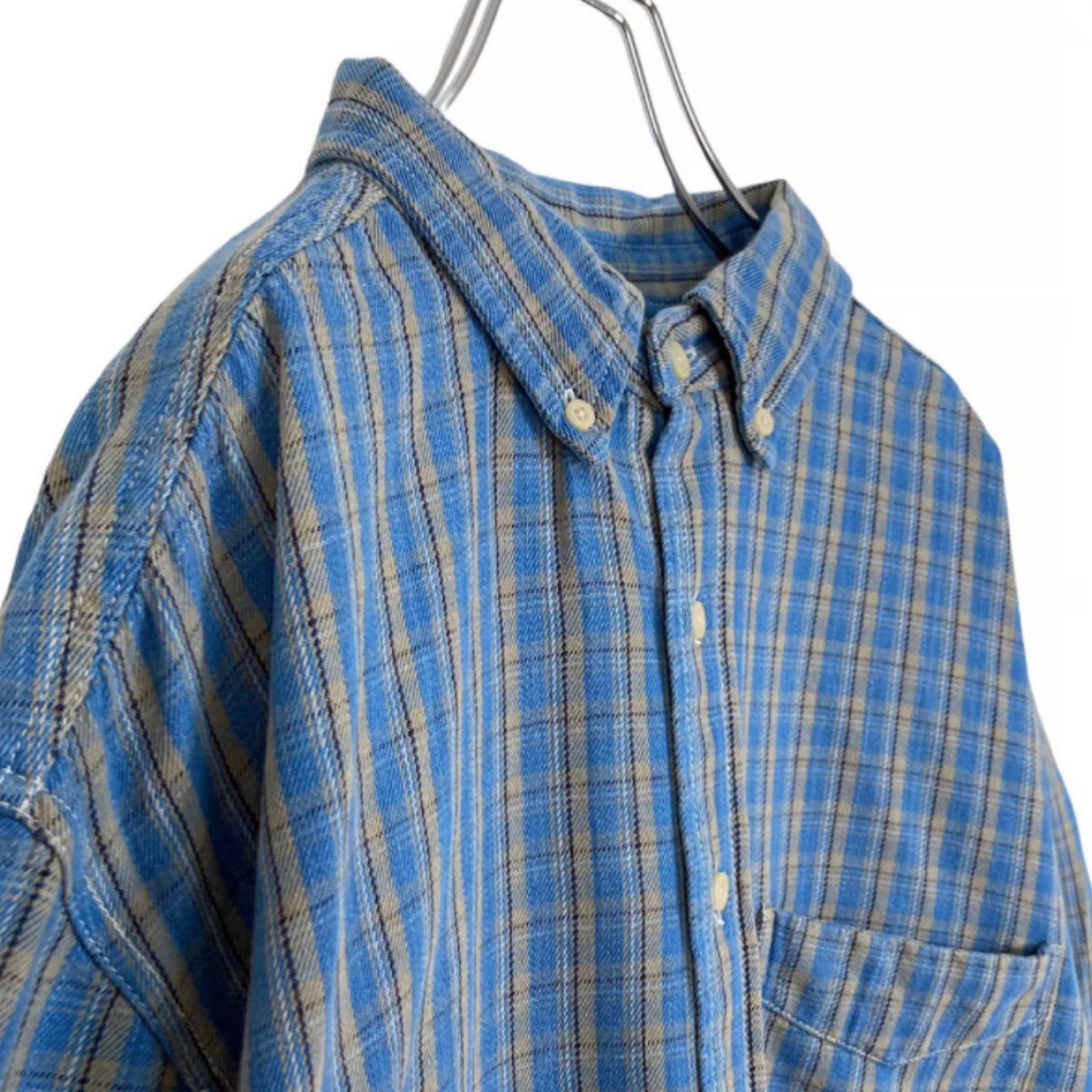 90s basic EDITIONS L/S check nel shirt