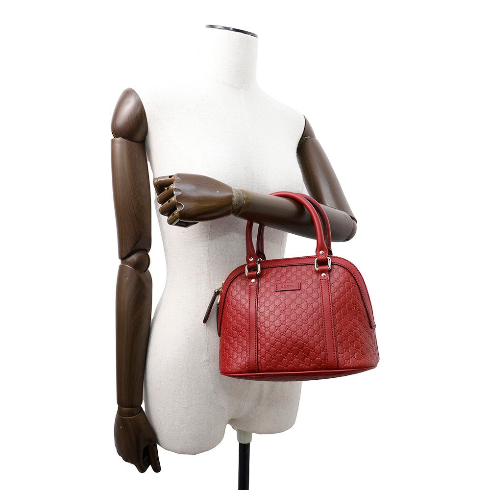 GUCCI マイクログッチシマ ハンドバッグ 2WAY ショルダーバッグGG柄