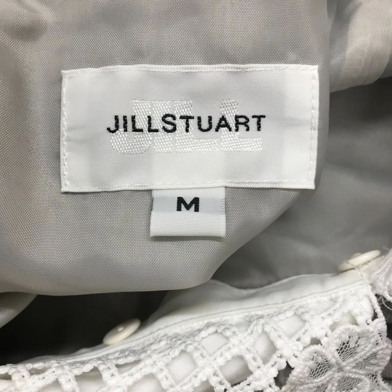 【 JILL STUART 】ジルスチュアート デタッチャブルエンブロイダリーカラーワンピース Mサイズ