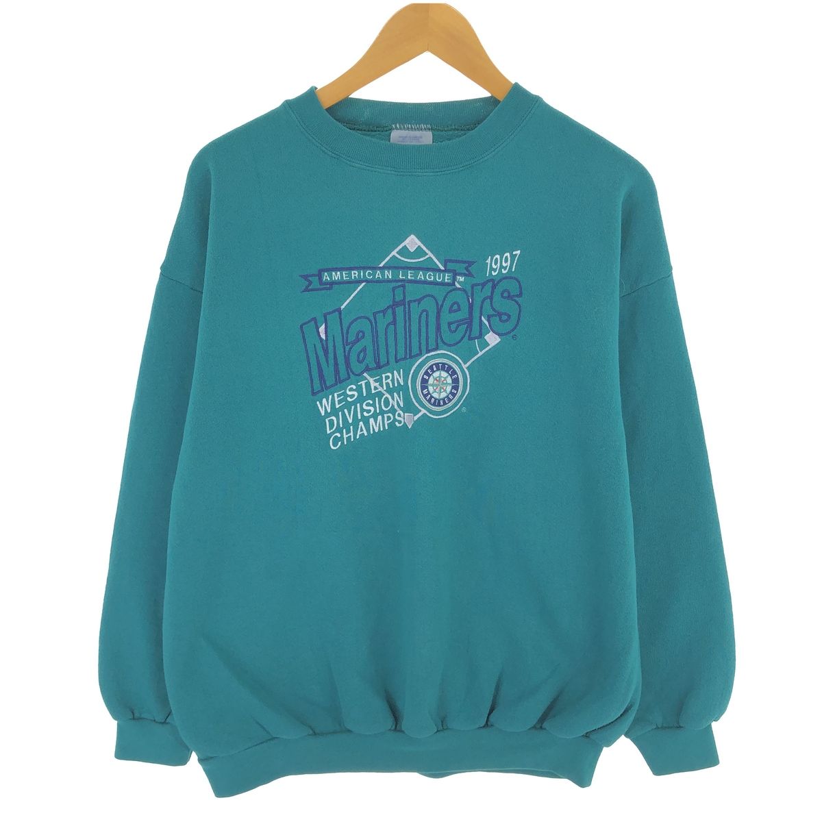 古着 90年代 LOGO7 MLB SEATTLE MARINERS シアトルマリナーズ スウェットシャツ トレーナー メンズL相当 ヴィンテージ/eaa455584