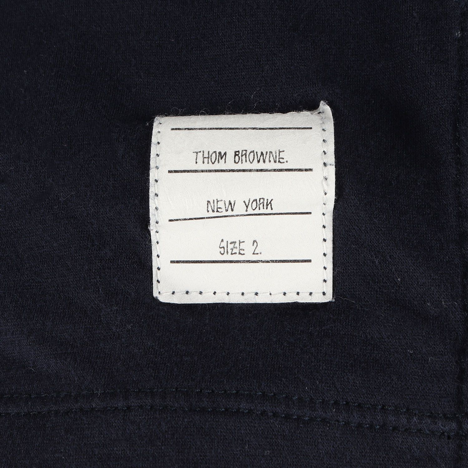 THOM BROWNE トムブラウン Tシャツ サイズ:2 サイド トリコロール テープ ライン クルーネック 半袖 Tシャツ  MJS010AK9865 A0151C51110 ネイビー 紺 日本製 ブランド トップス カットソー - メルカリ