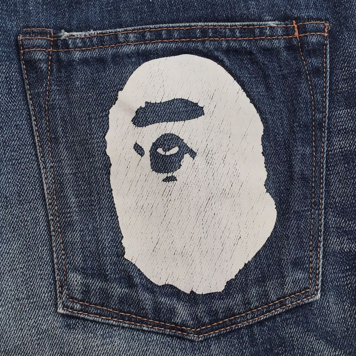 BAPE STA APE HEAD denim pants Mサイズ a bathing ape BAPESTA デニム 