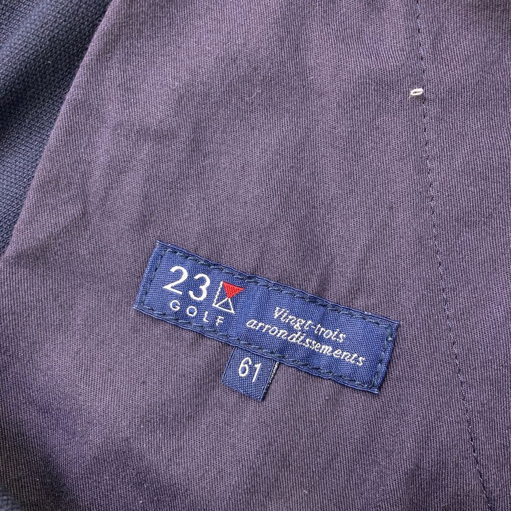 サイズ：61 23区GOLF ニジュウサンクゴルフ パンツ ネイビー系