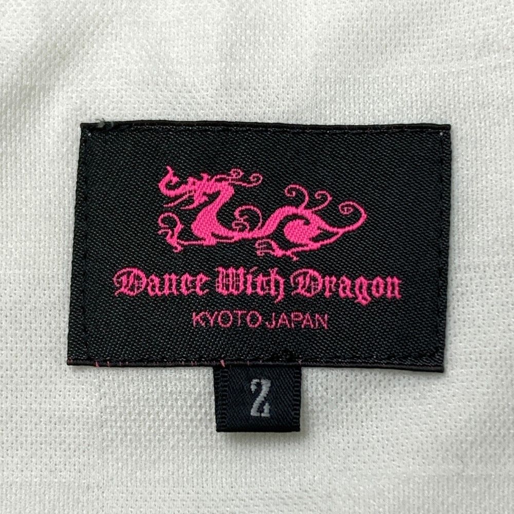 サイズ：2 DANCE WITH DRAGON ダンスウィズドラゴン  フード付 ジップジャケット ドラゴン 総柄 グレー系 [240101461789] ゴルフウェア レディース ストスト サイズ：2 DANCE WITH DRAGON ダンスウィズドラゴン フード付