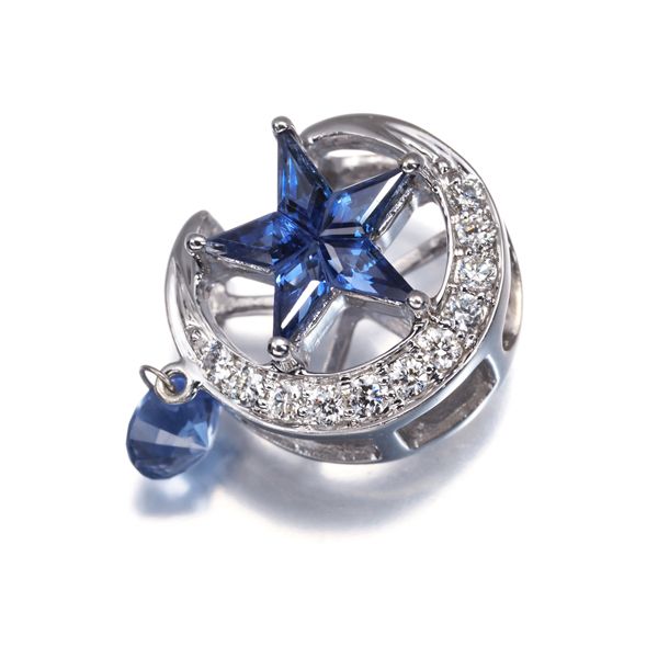 レ エッセンシャル ペンダントトップ サファイア ダイヤ ダイヤモンド スター ムーン K18WG 177257