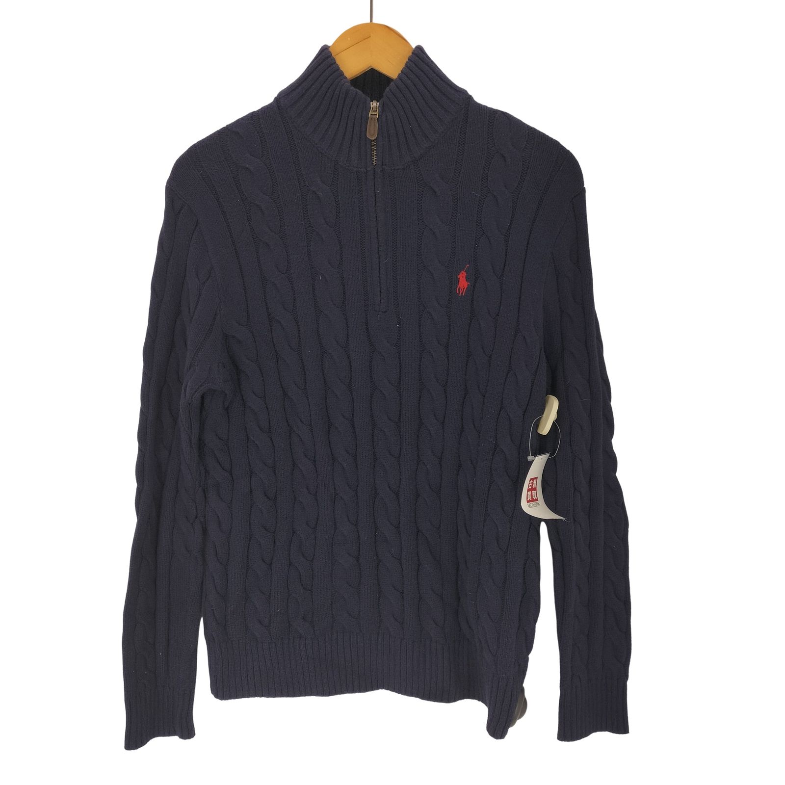 ポロラルフローレン POLO RALPH LAUREN ポニー刺繍 ハーフジップセーター メンズ import：XS 