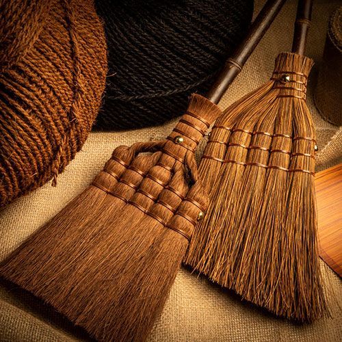 深海産業 BroomCraft 国産 棕櫚箒 シュロほうき 5玉 SY 001