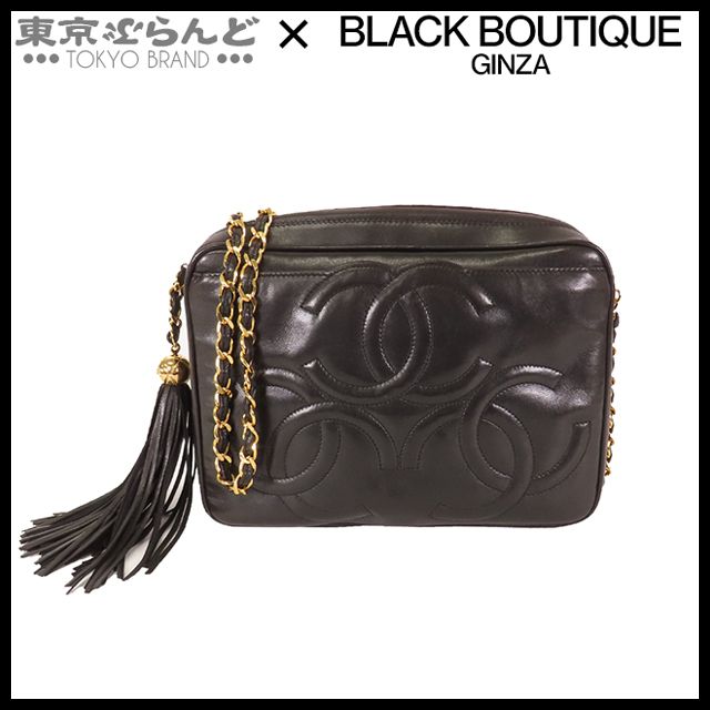 シャネル CHANEL トリプルココマーク タッセル チェーンショルダー 