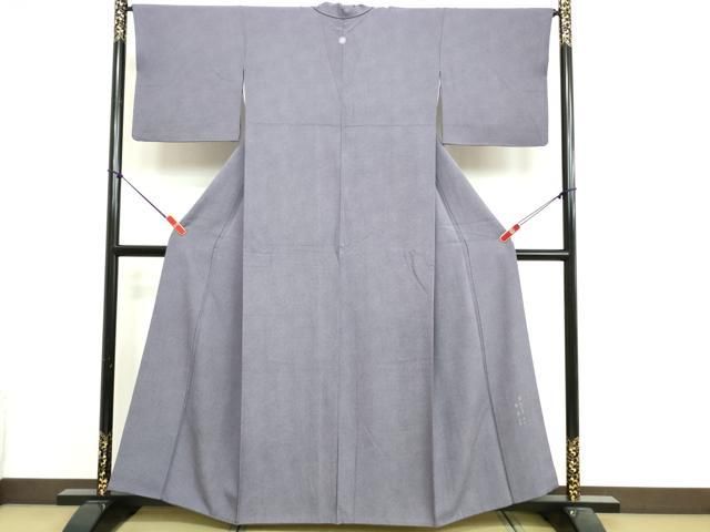 Z-551 江戸小紋 作家物 正絹 極鮫小紋 柄八掛 広衿 袷 着物 Z-551 江戸小紋 作家物 正絹 極鮫小紋 柄八掛 広衿 袷 着物