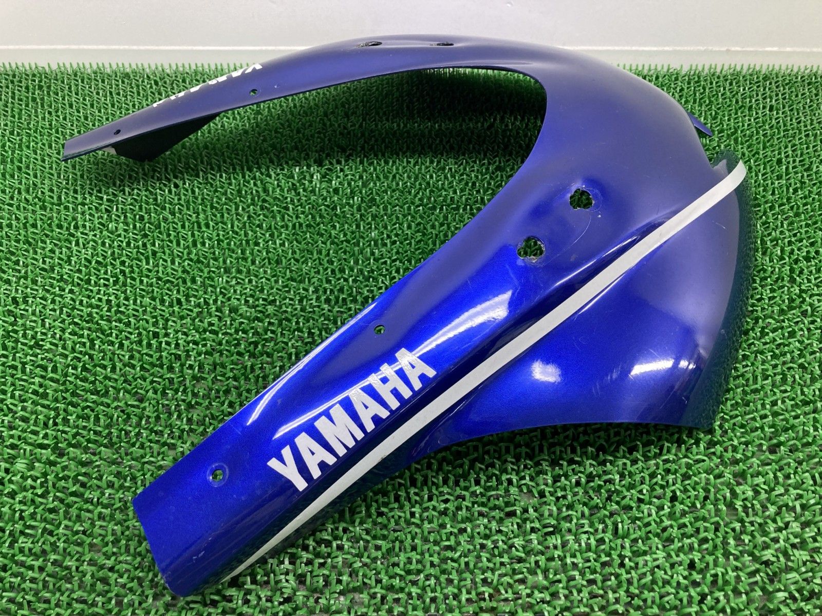 YZF-R15 アッパーカウル 青M 社外 中古 バイク 部品 BK6 YZF-R125 カスタム素材に 品薄 希少品 2 YZF-R15 アッパーカウル 青M 社外 バイク 部品 BK6 YZF-R125 カスタム
