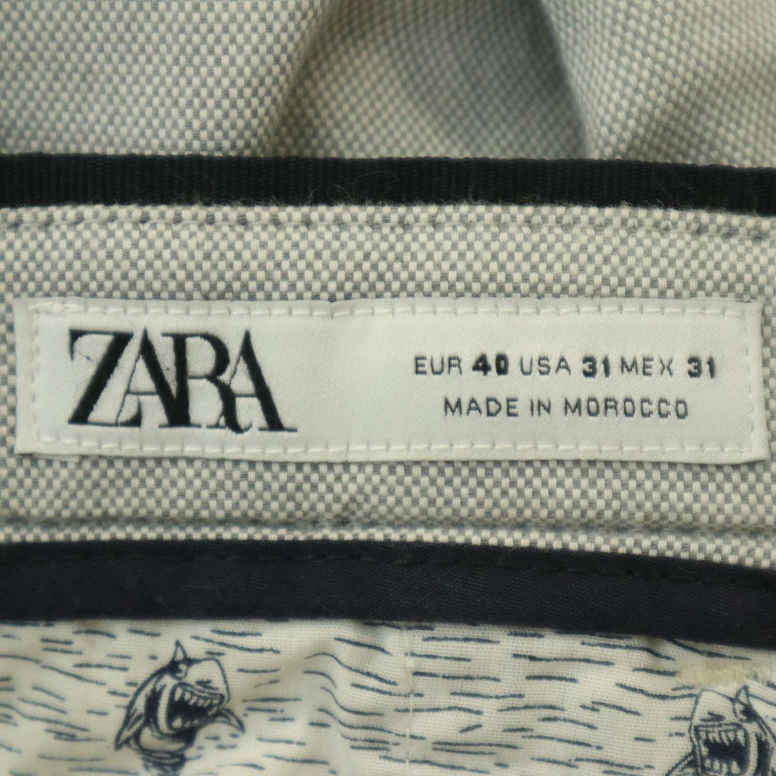 さら ZARA ザラ マン 通年 現行タグ☆ 格子柄 ストレッチ テーパード