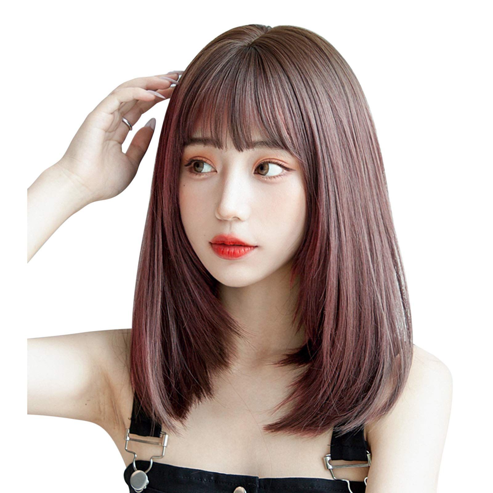 ナチュラルwig フルウィッグ 原宿 女性 普段使い Candybay セミロング ストレートレディス かつら ウィッグ 小顔 耐熱