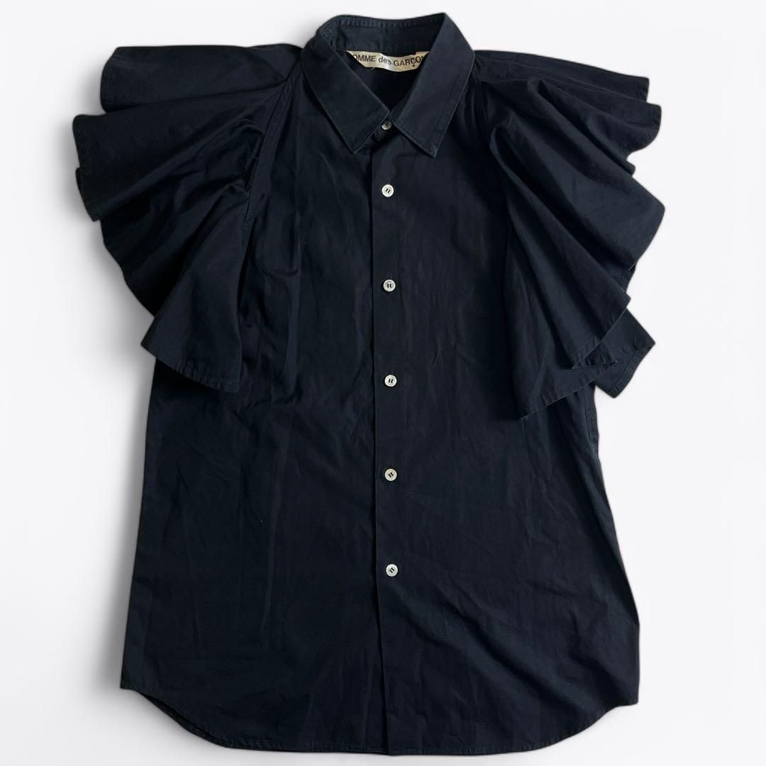 80s COMME des GARCONS フリル ノースリーブ ブラウス