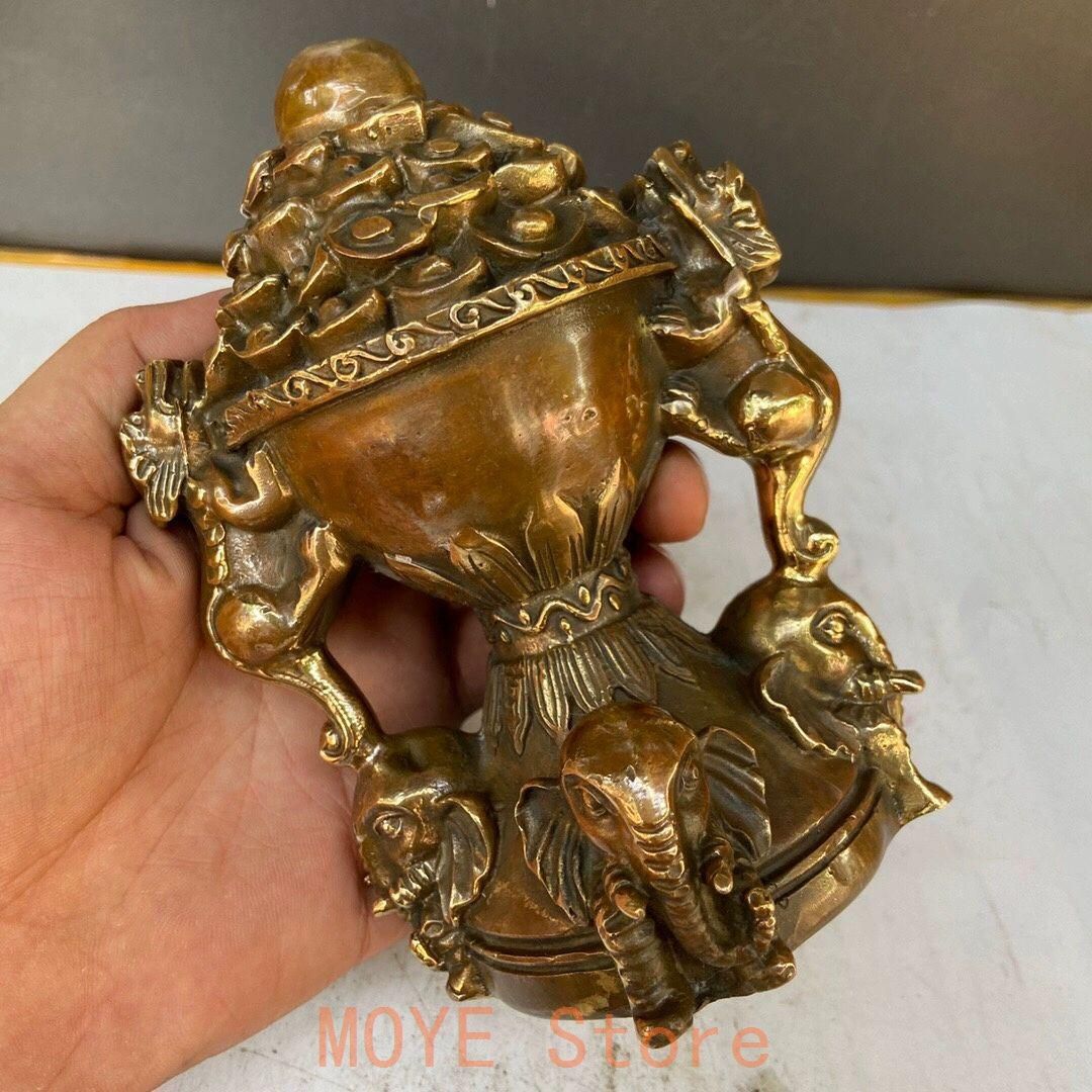 銅器 四象聚宝盆 鎮宅 辟邪 開運 風水 招財 置物 工芸品 装飾品zw0829