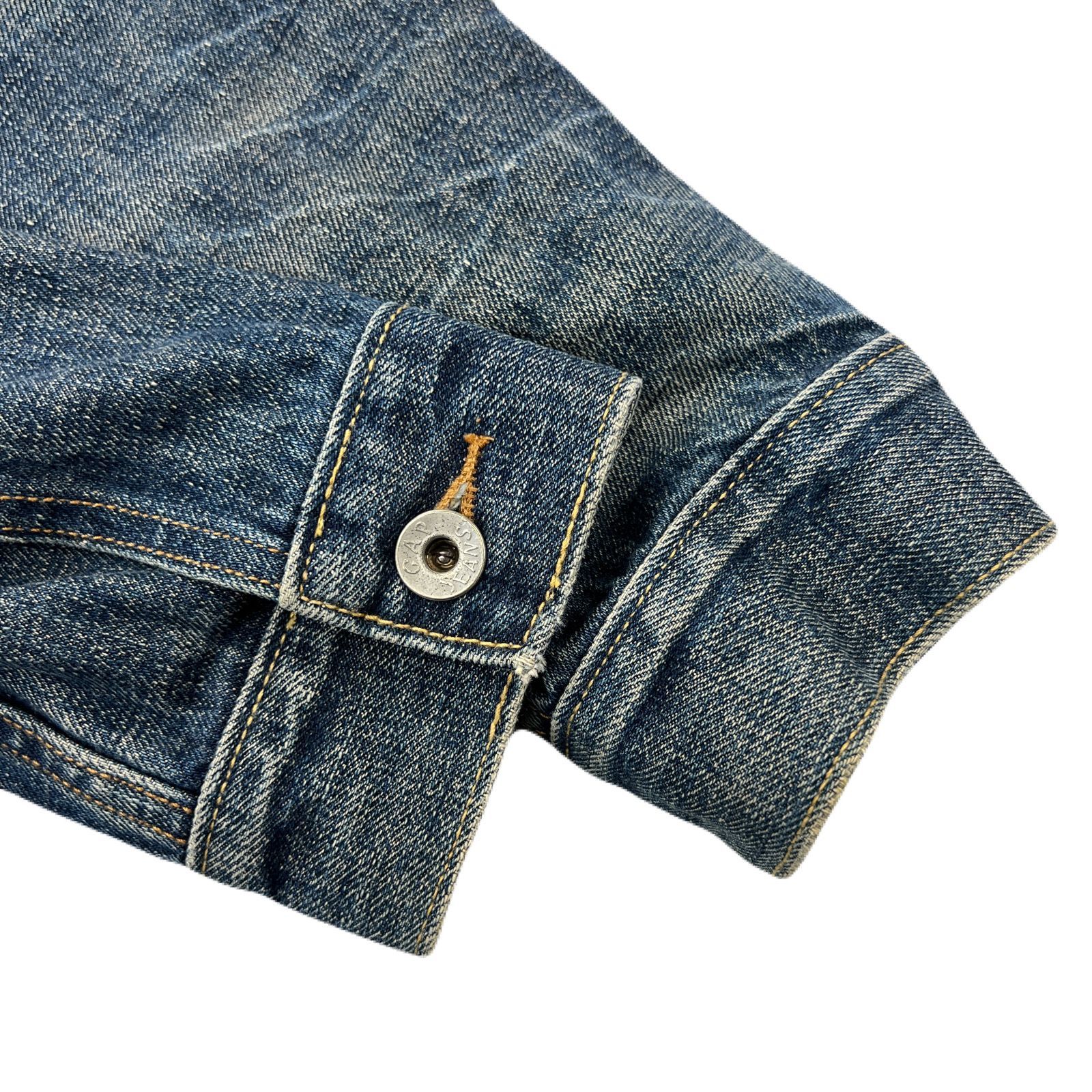GAP 1969 デニムジャケット　Gジャン　エポーレット　ダメージ　LO22 USレディース古着】GAP ギャップ 1969 ダメージデニムジャケット