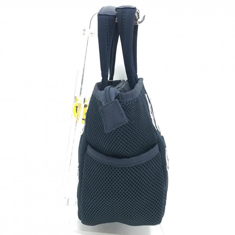 美品】パーリーゲイツ メッシュカートバッグ ネイビー×白 ニコちゃん