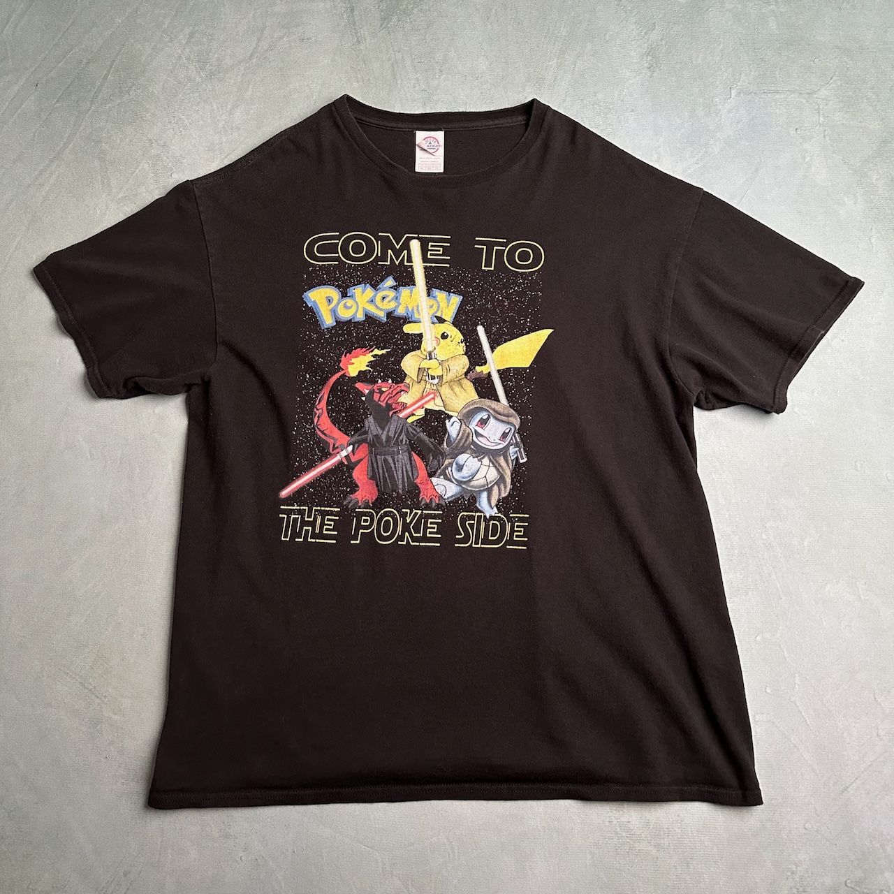 Pokemon ポケモン スターウォーズ アニメTシャツ 黒 - メルカリ