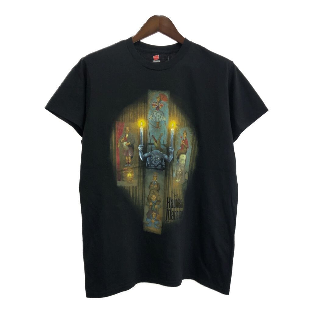 Disney ディズニー Haunted Mansion ホーンテッドマンション Ｔシャツ ブラック メンズ L 古着 U1231