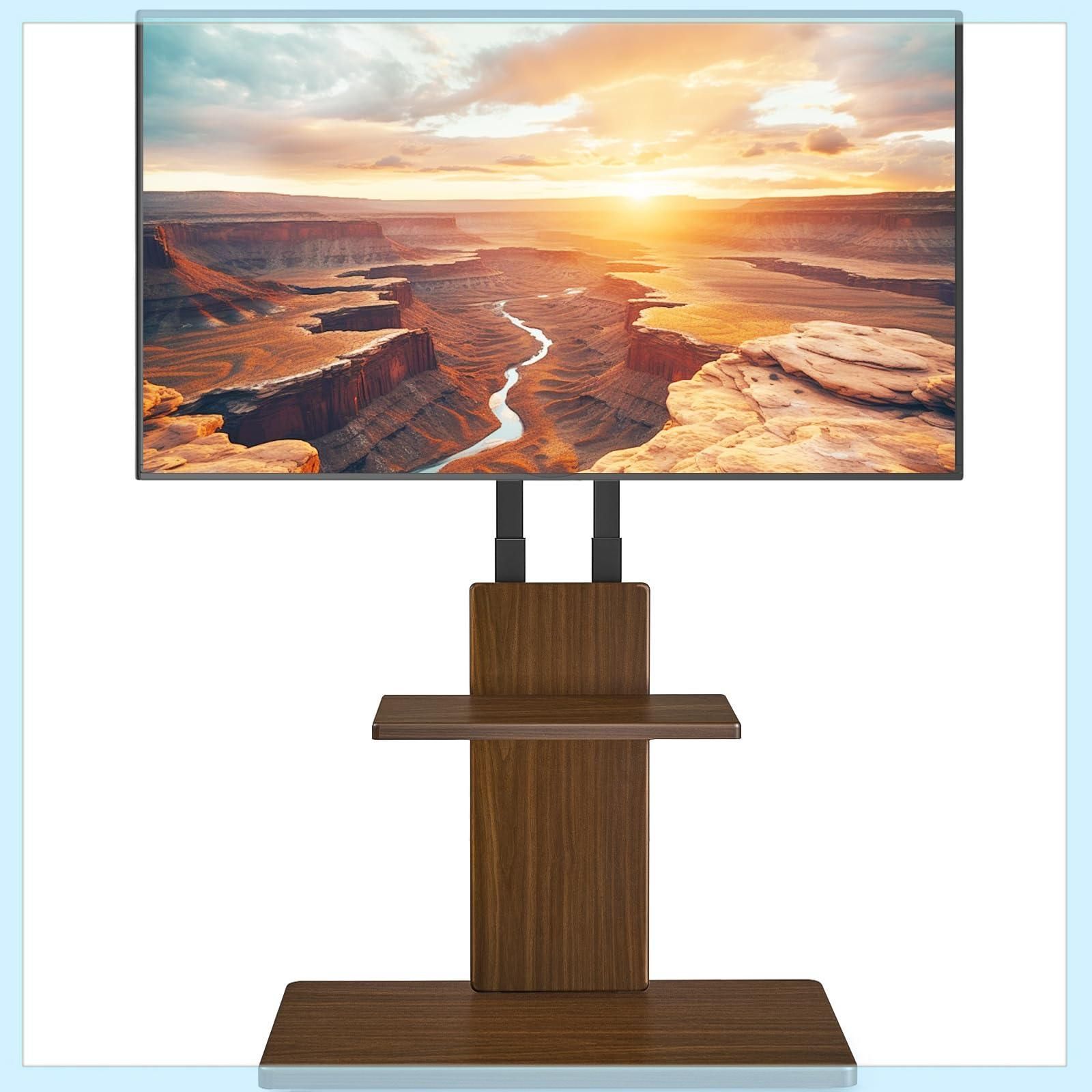 その他 Rfiver テレビスタンド 壁寄せ tvスタンド tv stand 32~70インチ対応 テレビスタンド ロータイプ 耐荷重45kg 12段階高さ調節 左右回転25° VESA100*100~600*400 家用 会社用 木目調