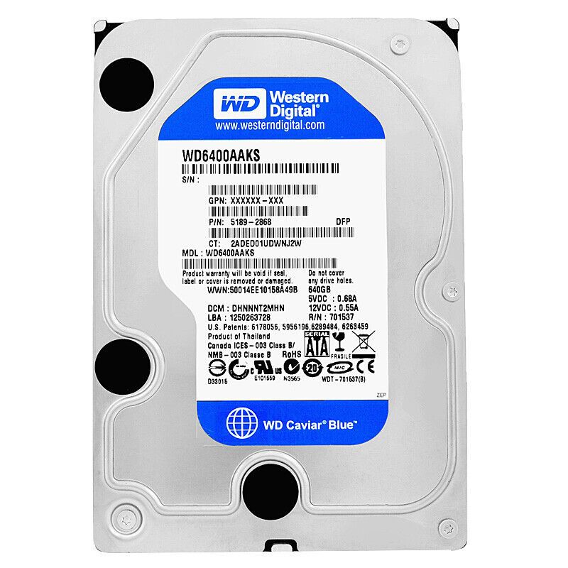 Western Digital 640GB WD6400AAKS 16Mb キャッシュ 7200Rpm SATA II 3 5 インチ