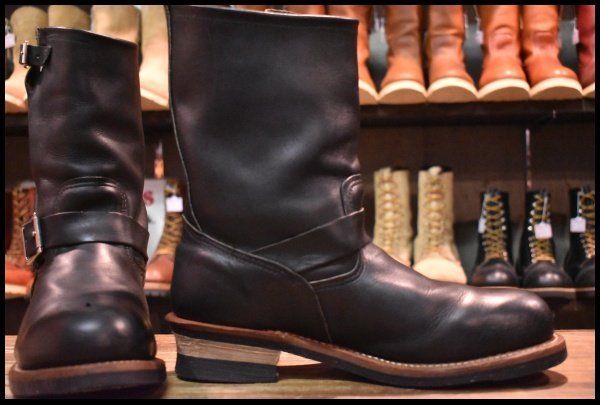 【10D 良品 14年】レッドウィング 9085 エンジニア 黒 ブラック ハーネス スチールトゥ ブーツ redwing 2268 HOPESMORE【EI100】