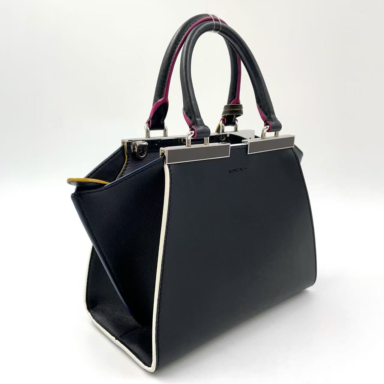 FENDI トロワジュール ブラック　レザー 楽天市場】【美品】 フェンディ トロワジュール カーフレザー