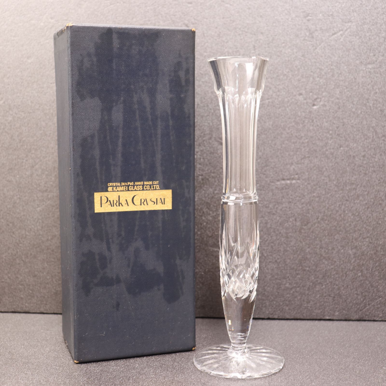 廃盤】KAMEI GLASS CRYSTAL フラワーベース 一輪挿し 花瓶 カメイグラス クリスタル - メルカリ