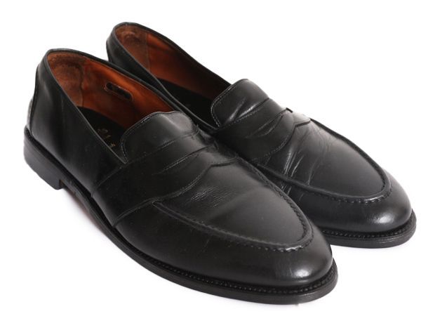 【お得なクーポン配布中!】 USA製 アレンエドモンズ ペニー ローファー 11 29cm 中古 Allen Edmonds Randolph 革靴 レザー シューズ モックトゥ ブラック 大きいサイズ