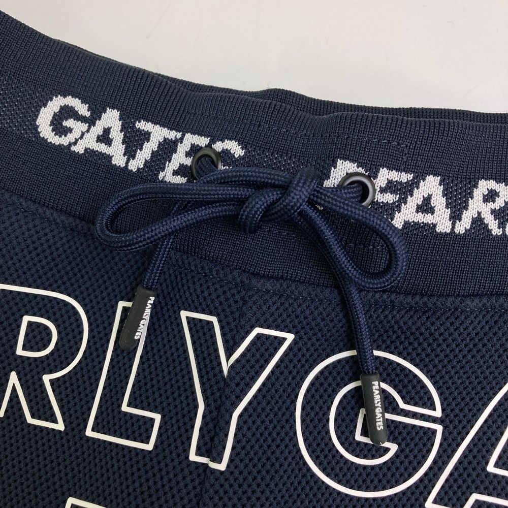 サイズ：1 PEARLY GATES パーリーゲイツ  ダブルラッセル ジョガーパンツ ロゴ  ネイビー系 [240101480697] ゴルフウェア レディース ストスト サイズ：1 PEARLY GATES パーリーゲイツ ダブルラッセル