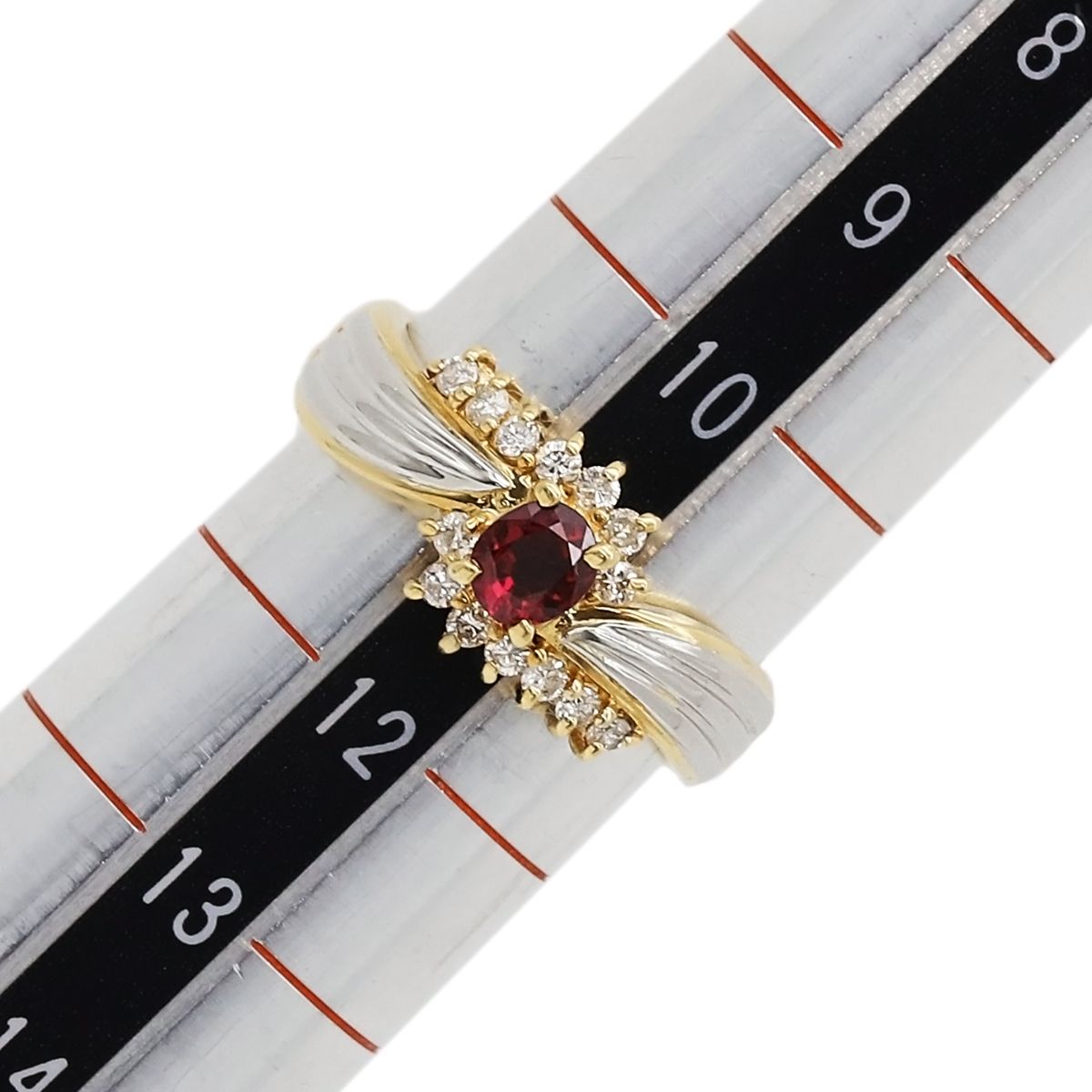 リング 指輪 ルビー ダイヤ リング Pt900 ルビー ダイヤモンド  