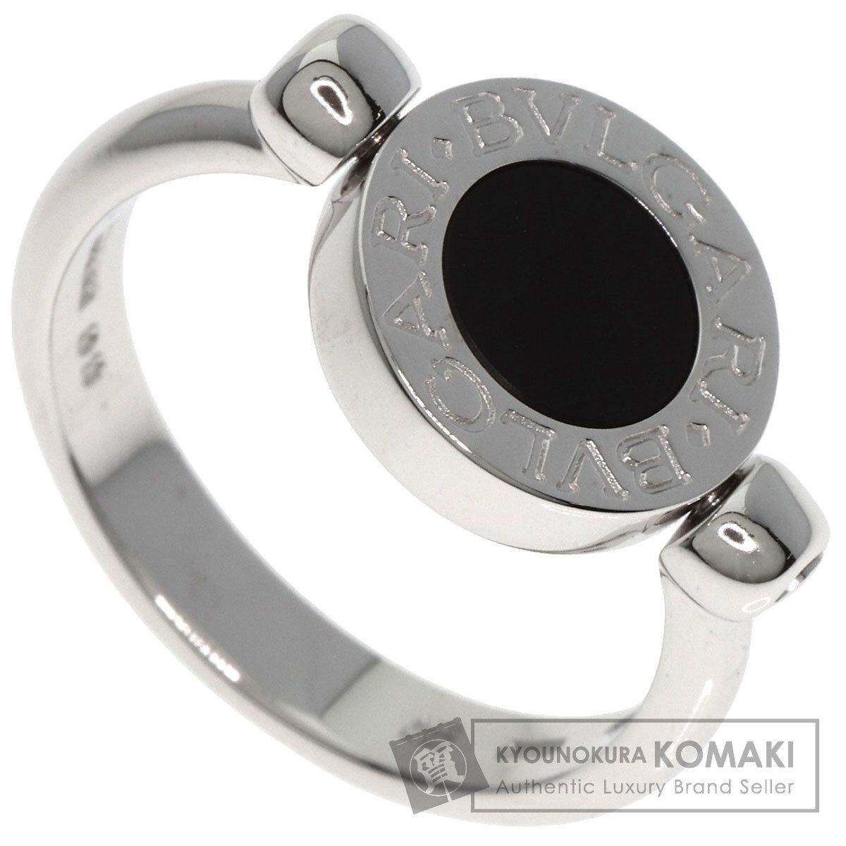 ✿ BVLGARI ブルガリ ブルガリブルガリ フリップ オニキス ダイヤモンド リング 指輪 K18WG レディース