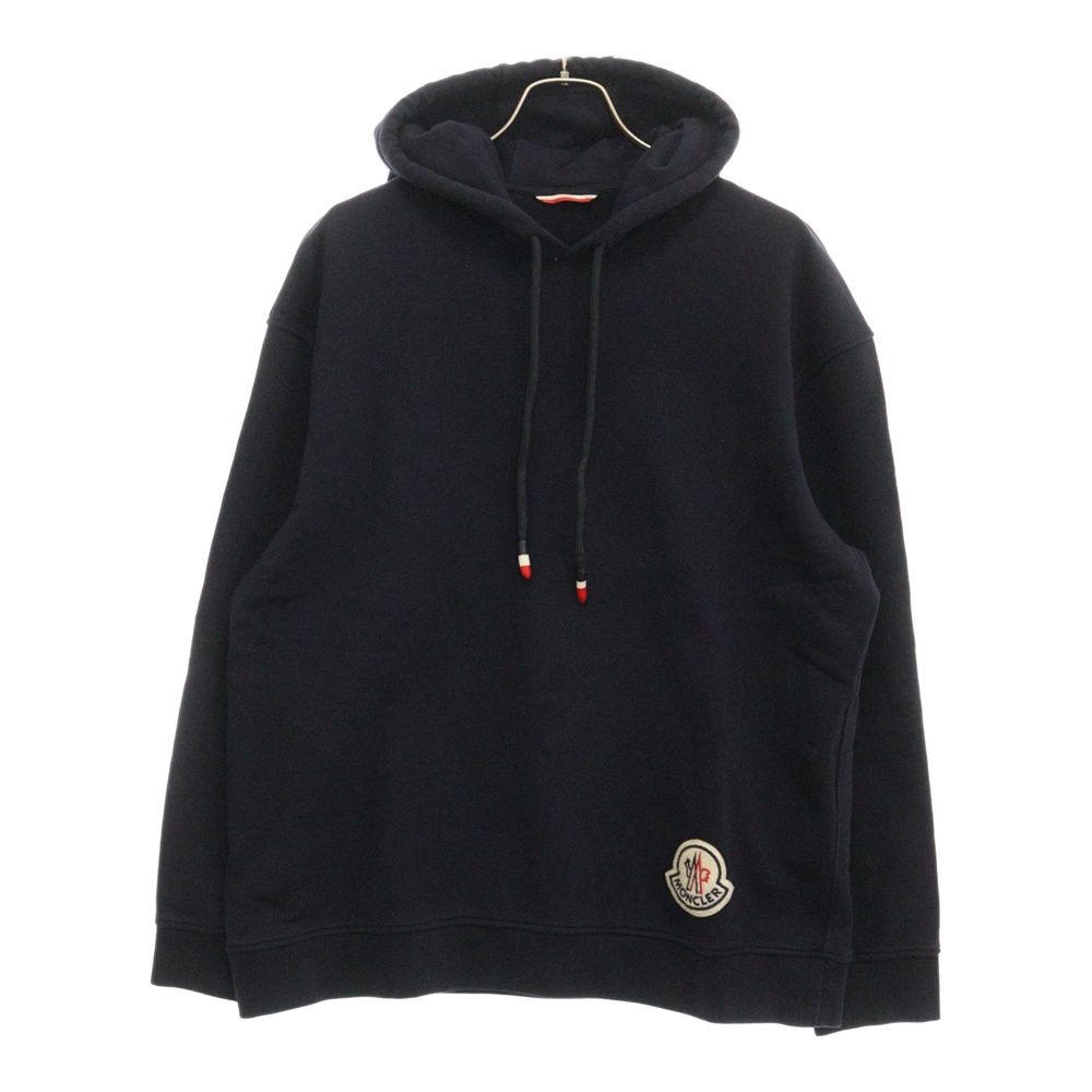MONCLER GENIUS (モンクレール ジーニアス) MAGLIA ロゴワッペン スウェットプルオーバーパーカー フーディ E10918044100 V8027 ネイビー