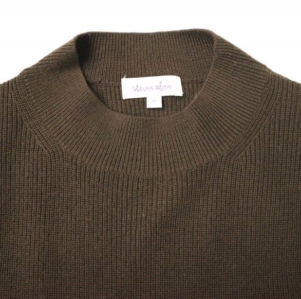 Steven Alan スティーブンアラン 12GG KATA AZE H/N 畦編みウール 