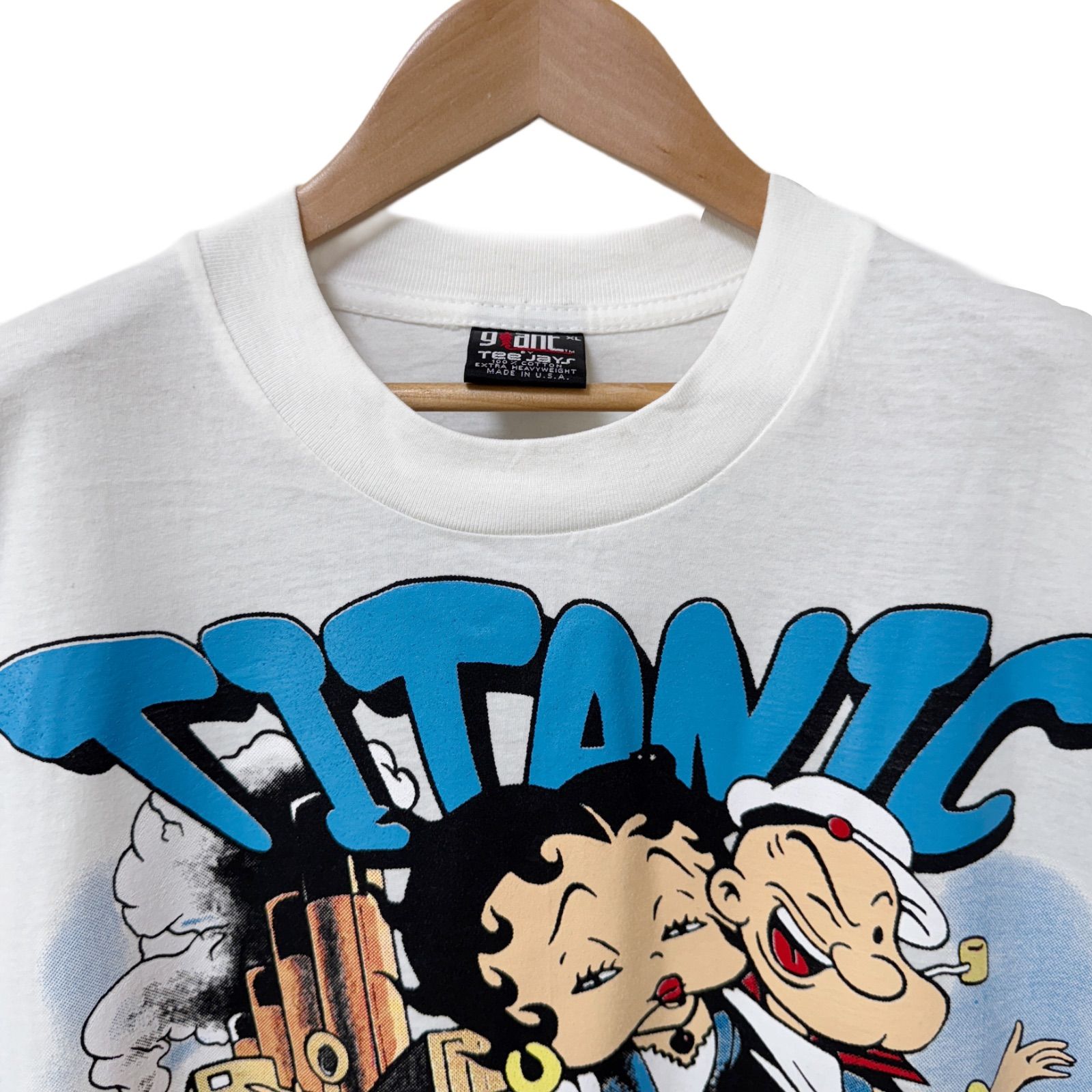 ベティちゃん Tシャツ XLサイズ ホワイト ポパイ タイタニック
