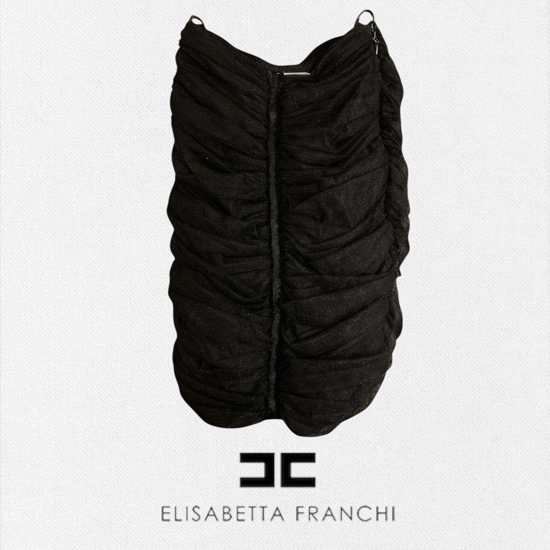 エリザベッタ ELISABETTA FRANCHI タイトスカート 38サイズ ブラック レディーススカート イタリア製