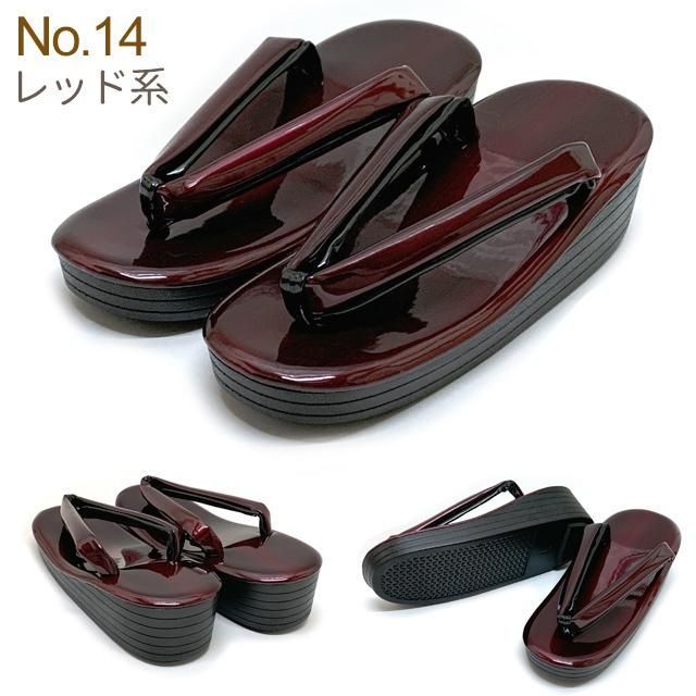 草履 女性用 ウレタン底草履 S|M|L|LL|3Lサイズ ヒール5.5cmのレディース草履 えらべる５サイズ レッド系