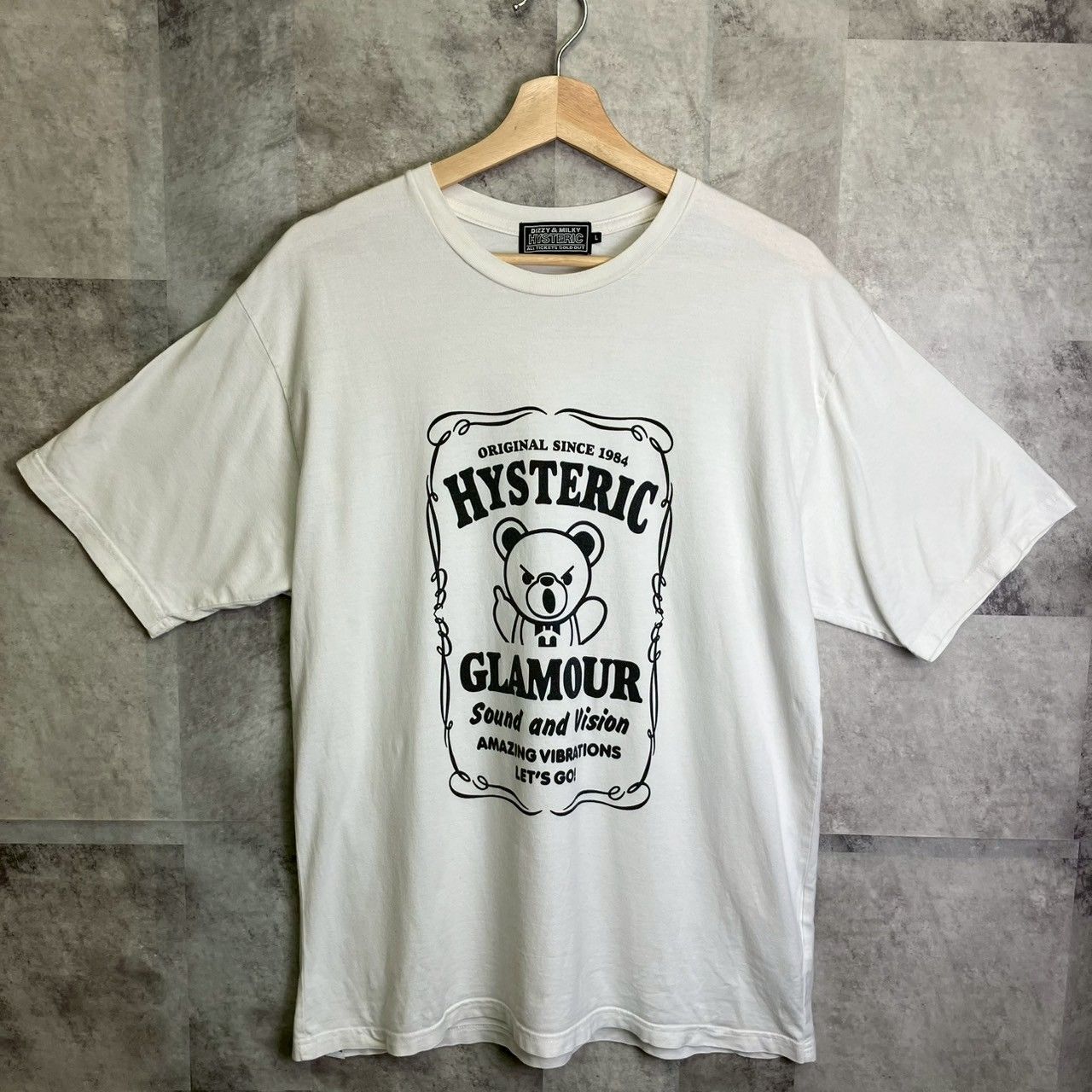 ヒステリックグラマー Tシャツ ヒスベア SPINNING BEAR 黒色 春夏