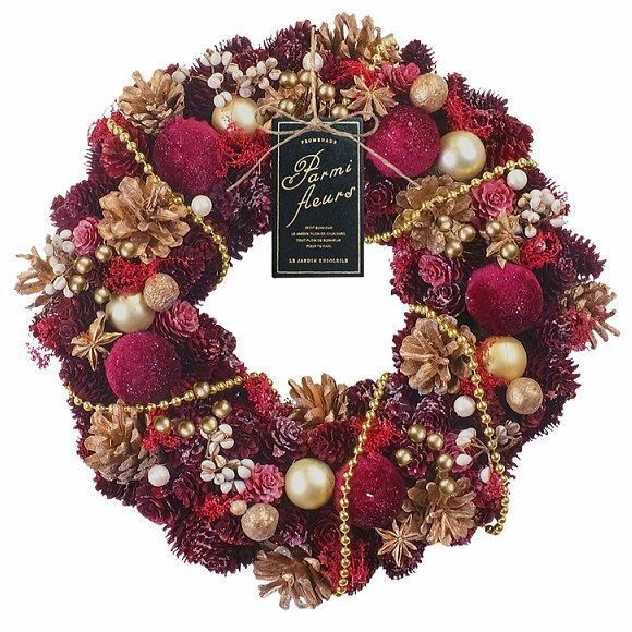 【匿名発送】50cm特大ポインセチアクリスマスリース　赤 匿名発送】50cm特大ポインセチアクリスマスリース 赤 クリスマスリース