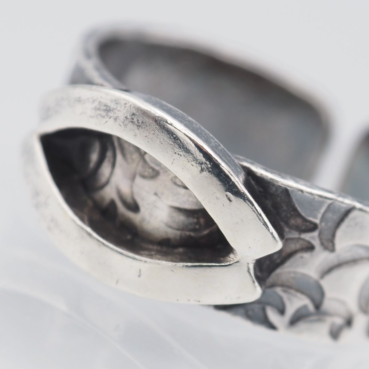 F698 ヴィンテージ SILVER刻印 リング 彫刻 デザイン シルバー 指輪 11