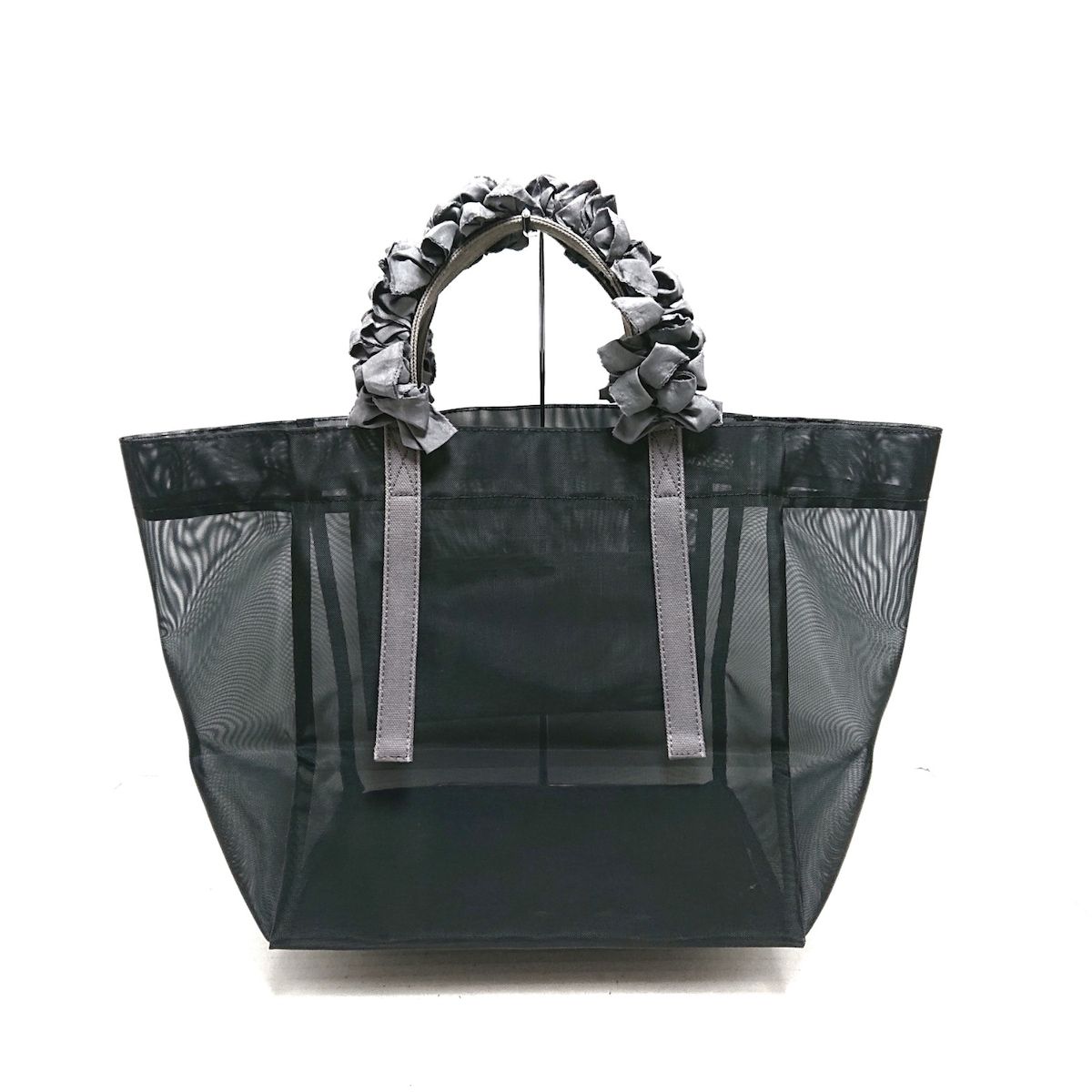 LUDLOW(ラドロー) トートバッグ - 黒×ダークグレー メッシュ