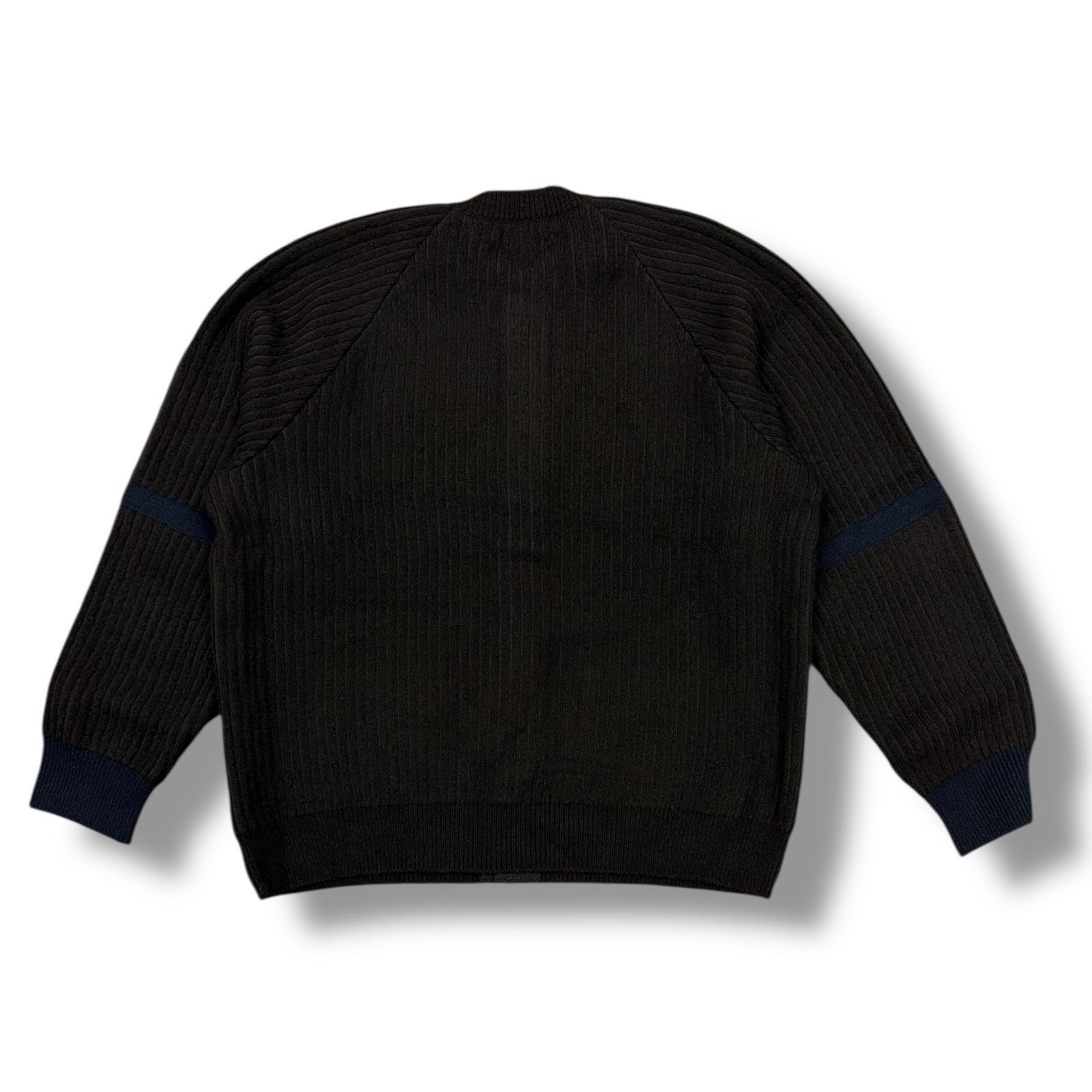 参考上代50600円 ♥品 stein THICK WALE RIB CREW NECK CARDIGAN クルーネックカーディガン ニット セーター シュタイン ST.457 ダークチャコール