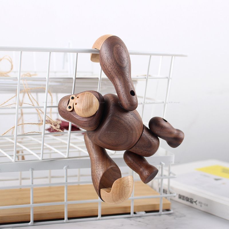 Gorilla ゴリラ 置物 木制 動物 オブジェ 北欧雑貨 インテリア 人形