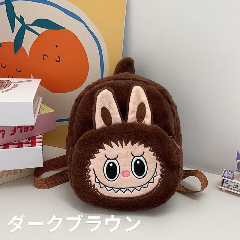 Labubu ラブブ ぬいぐるみ ふわふわ可愛い リュック キャラポーチ 立体