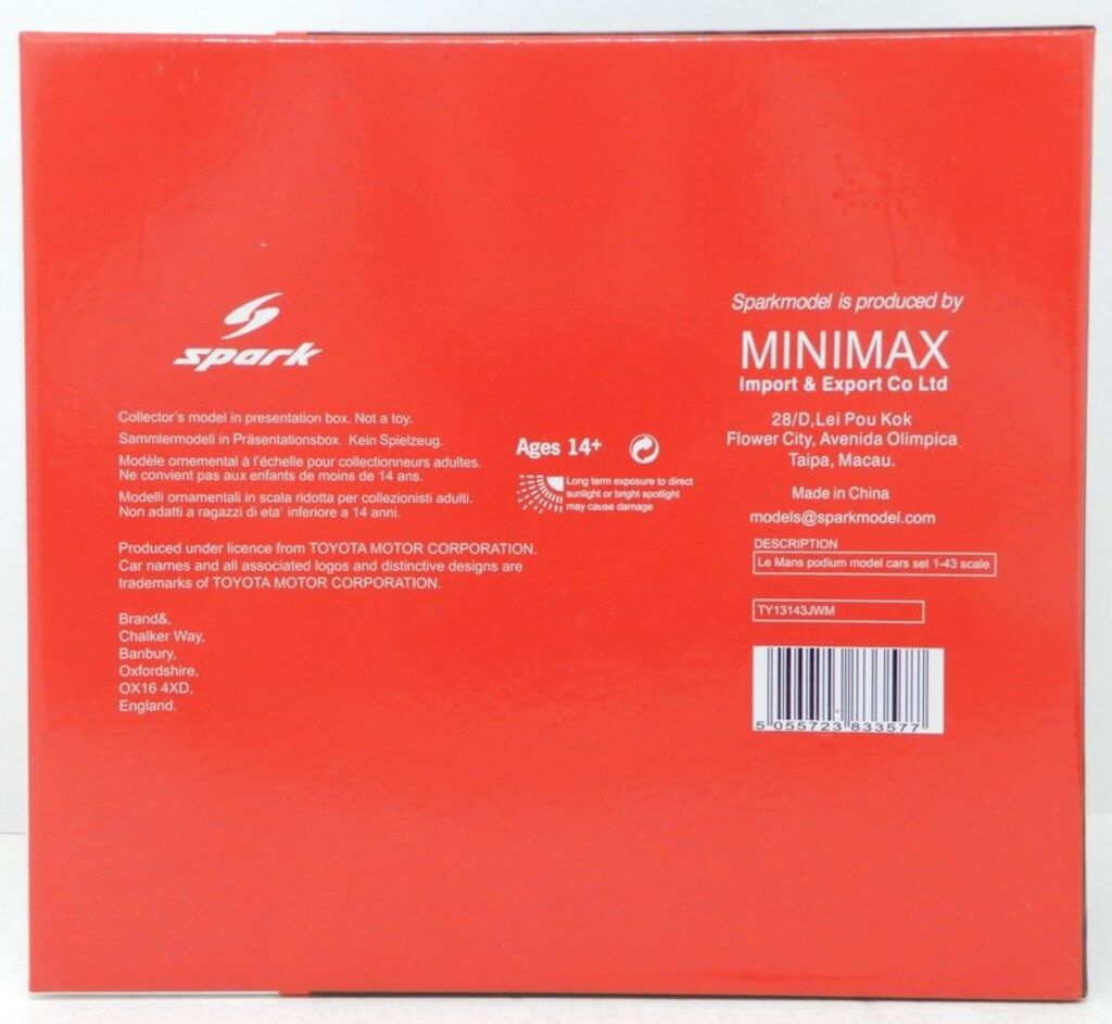 【宅配送料無料】 MINIMAX 1|43Spark model トヨタ ガズーレーシング TS050 ハイブリッド 1-2フィニッシュ ルマン24耐 2018 8 7