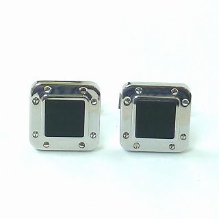カルティエ カフリンクス Ag925 メタル フランス製 ブラックシルバーカラー Cartier カルティエ カフリンクス Ag925 メタル フランス製