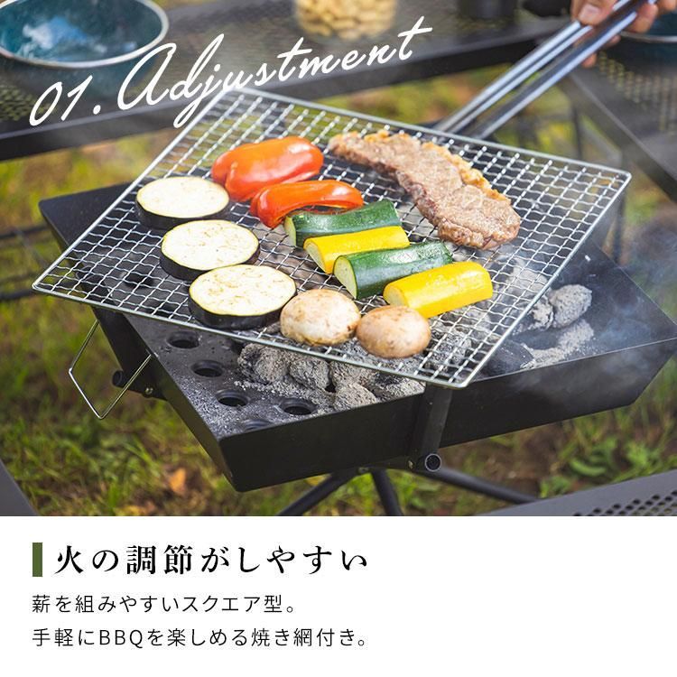 公式】キャンプ用品 焚き火台 ソロ キャンプ 軽量 バーベキュー コンロ コンパクト アウトドア 焚火台 スタンド TKB-ST43 ブラック  アイリスオーヤマ - メルカリ